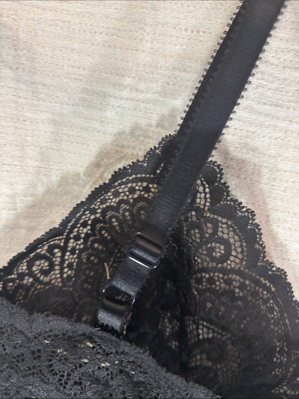 Victoria's Secret Black Lace Longline Bralette Crop - Picture 6 of 7